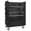 R&B Wire Products Polyethylene/Steel Poly Turnabout Truck, 2 Shelves, 2000 lb 747BLK